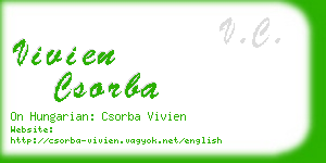 vivien csorba business card